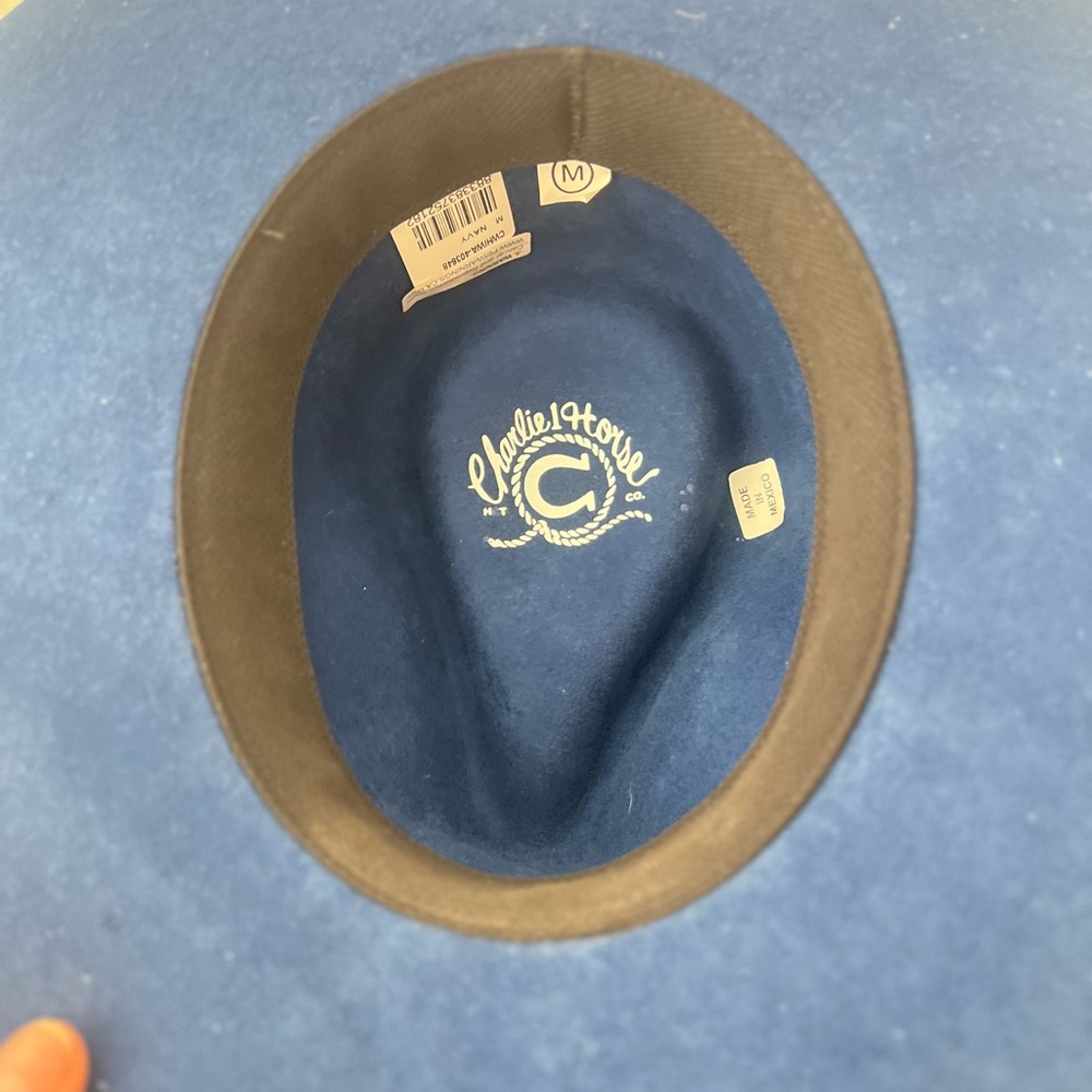 Medium blue Charlie 1 horse hat - Picture 3 of 3